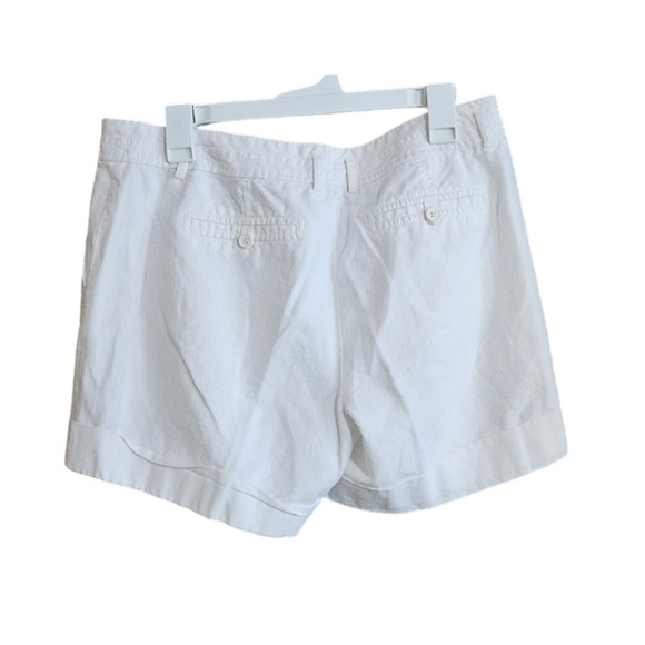 Express Linen Roll hem shorts White Size 12 - Picture 2 of 9